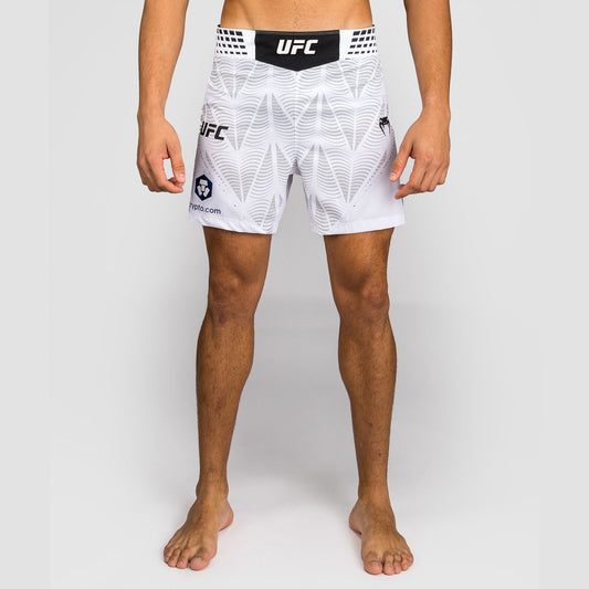 Venum Men's UFC Zenith White Authentic Fight Night Short Fit Fight Shorts - The Fight Club