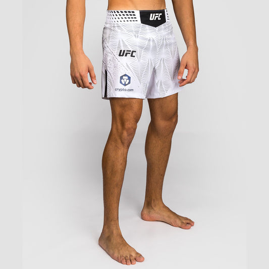 Venum Men's UFC Zenith White Authentic Fight Night Short Fit Fight Shorts - The Fight Club