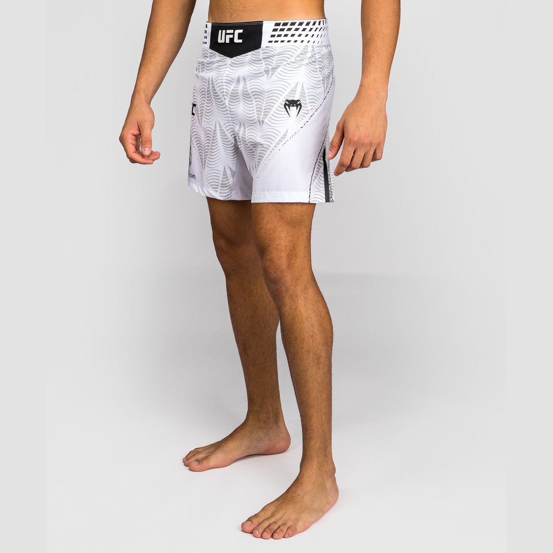 Venum Men's UFC Zenith White Authentic Fight Night Short Fit Fight Shorts - The Fight Club