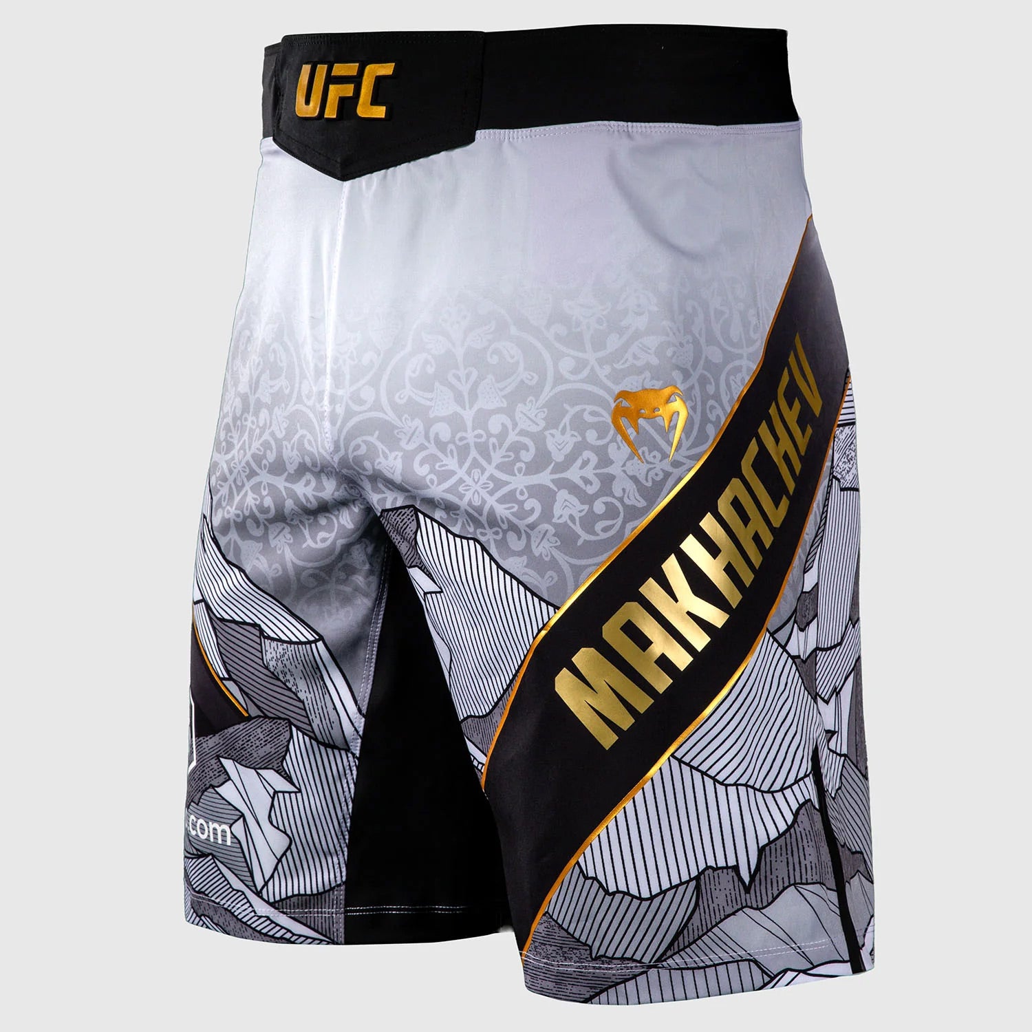 Venum UFC Unrivaled Islam Makhachev Men's Fight Shorts White/Black - The Fight Club
