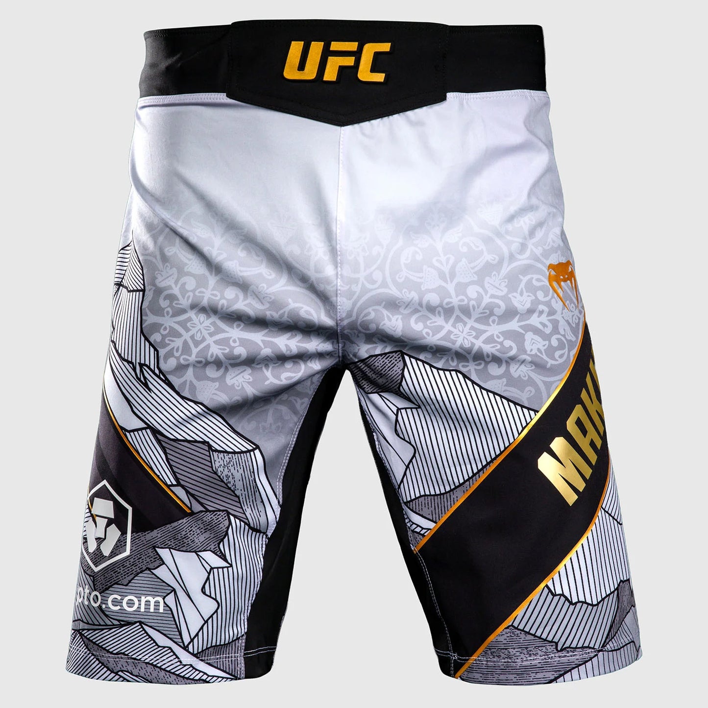 Venum UFC Unrivaled Islam Makhachev Men's Fight Shorts White/Black - The Fight Club