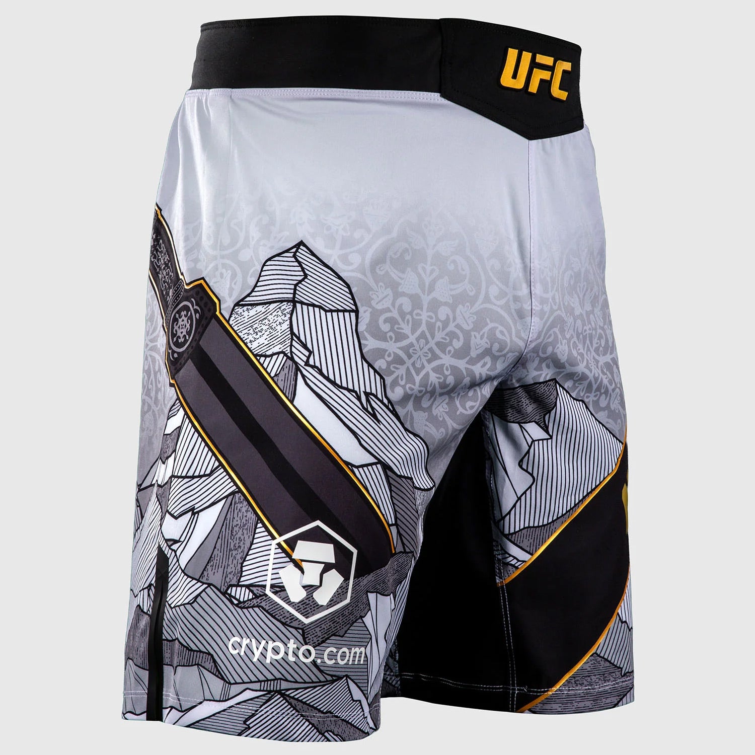 Venum UFC Unrivaled Islam Makhachev Men's Fight Shorts White/Black - The Fight Club