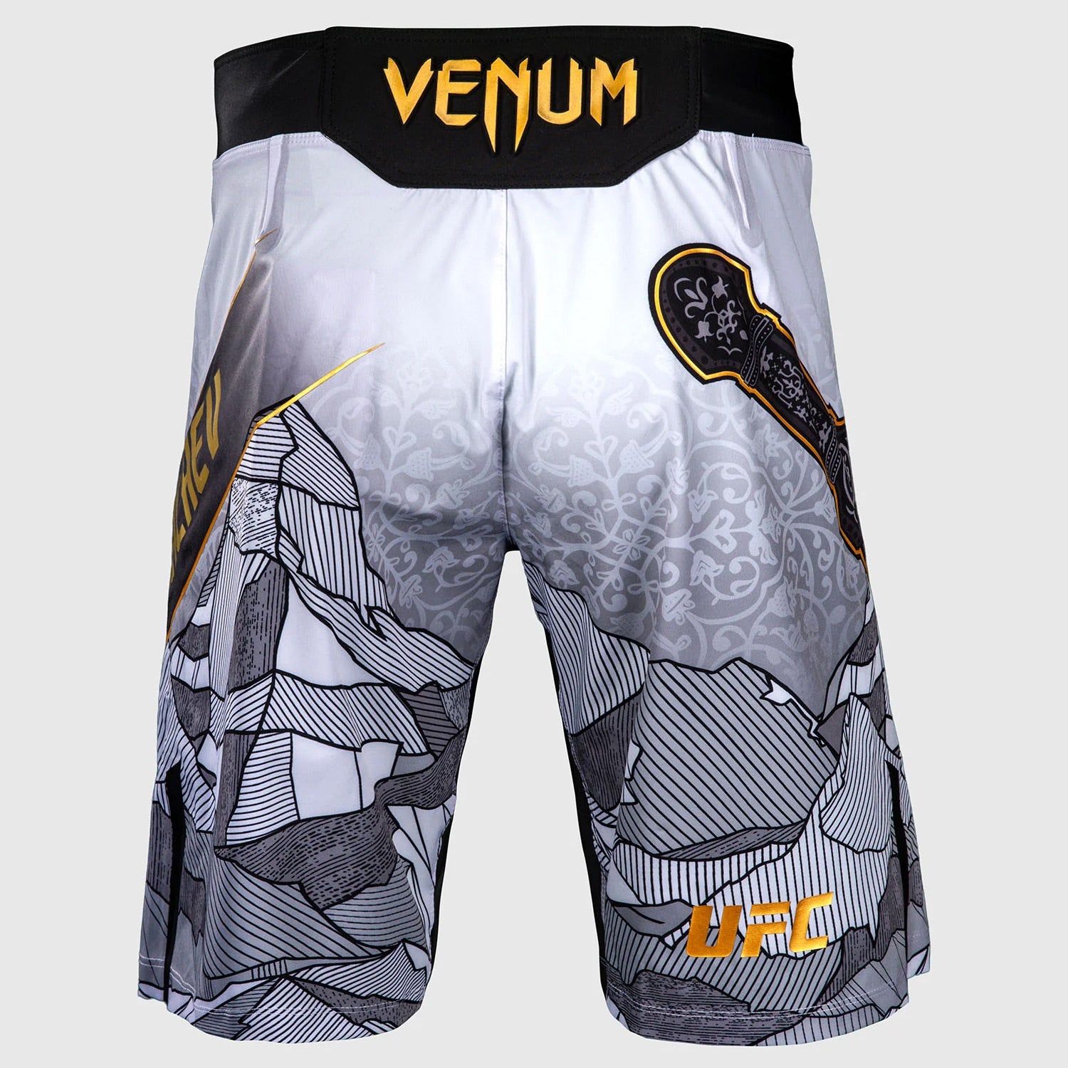 Venum UFC Unrivaled Islam Makhachev Men's Fight Shorts White/Black - The Fight Club