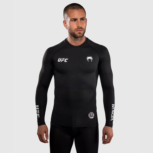 Venum UFC Unity Fight Week Long Sleeve Rash Guard Black/White - The Fight Club