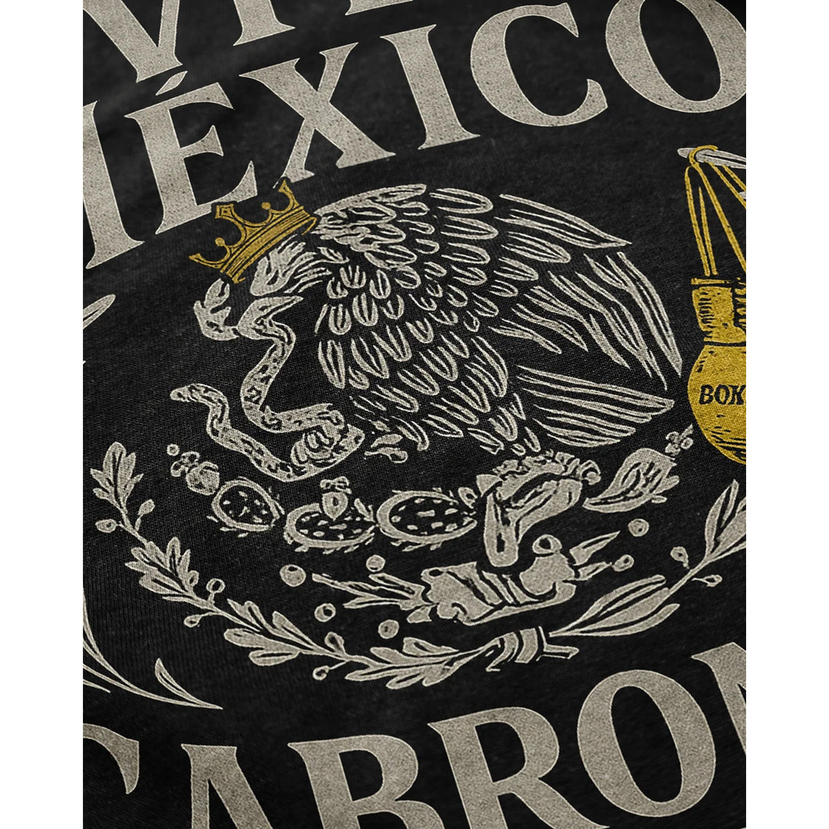 BoxElite Viva Mexico Cabrones Black T-Shirt - The Fight Club