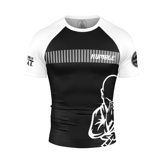 Humble Ranked Rash Guard White/Black - The Fight Club