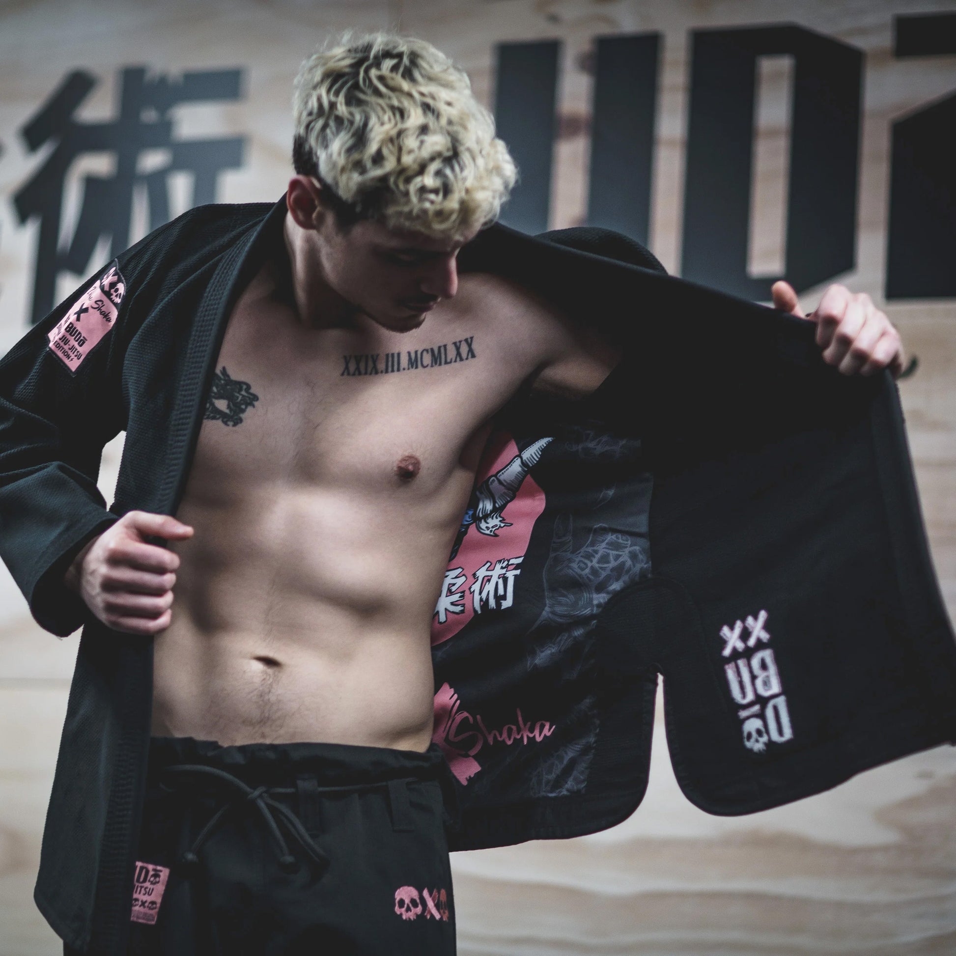 Budo Zombie Shaka Gi and Rash Guard Set Black - The Fight Club