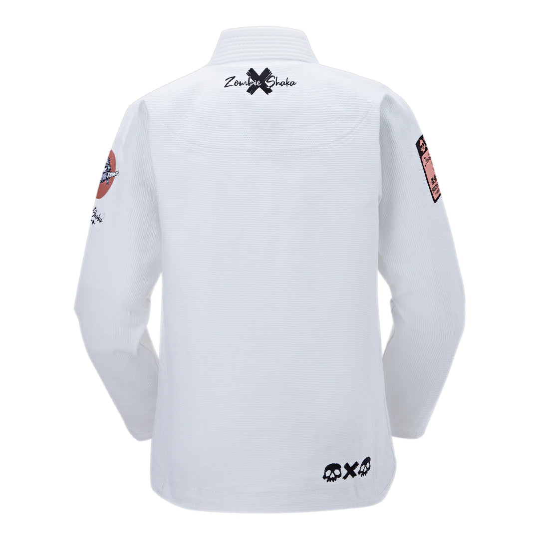 Budo Zombie Shaka Gi and Rash Guard Set White - The Fight Club