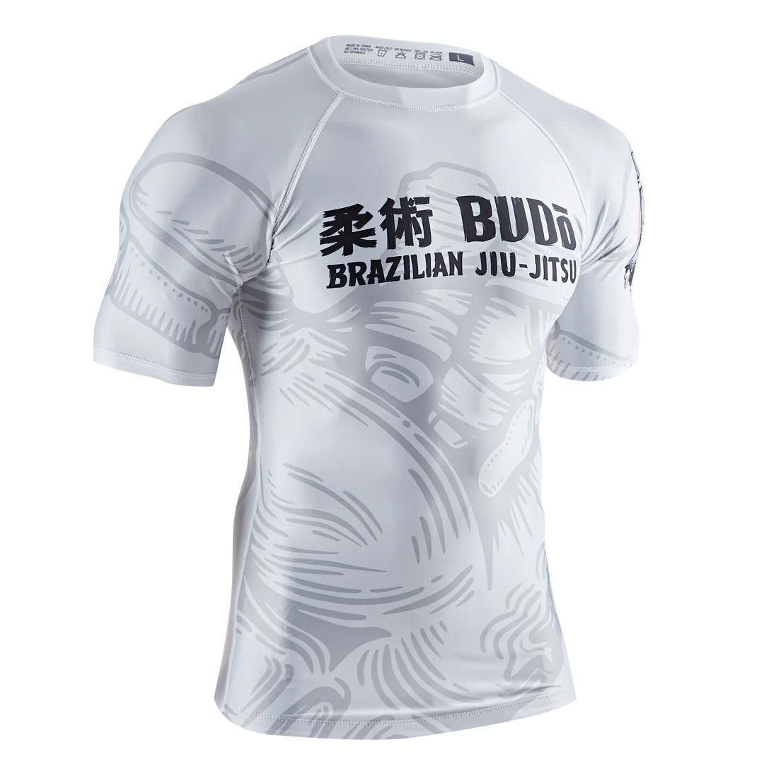 Budo Zombie Shaka Rash Guard White - The Fight Club