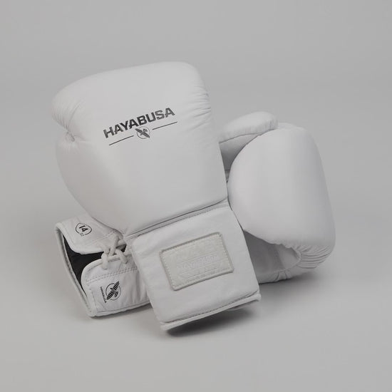 Hayabusa Pro Lace Boxing Gloves White - The Fight Club