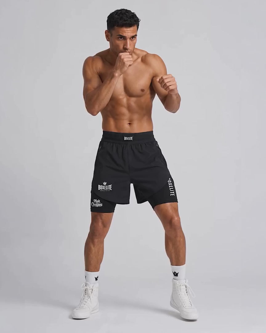 BoxElite FIGHTKNIT 2-in-1 Boxing Shorts - The Fight Cub