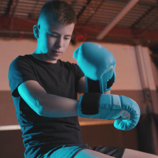 Hayabusa T3 Youth Boxing Gloves Neon Blue - The Fight Club