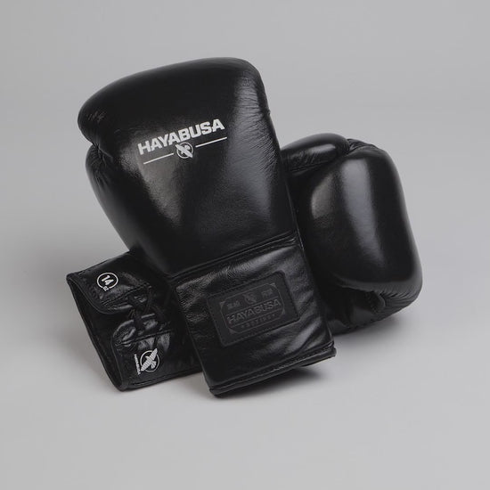 Hayabusa Pro Lace Boxing Gloves Black - The Fight Club