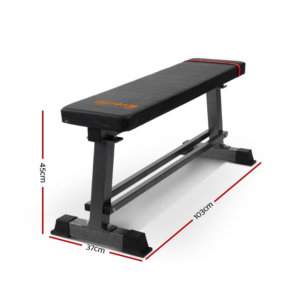 Everfit Weight Bench Flat Multi-Station Home Gym Squat Press Benches Fitness - The Fight Club