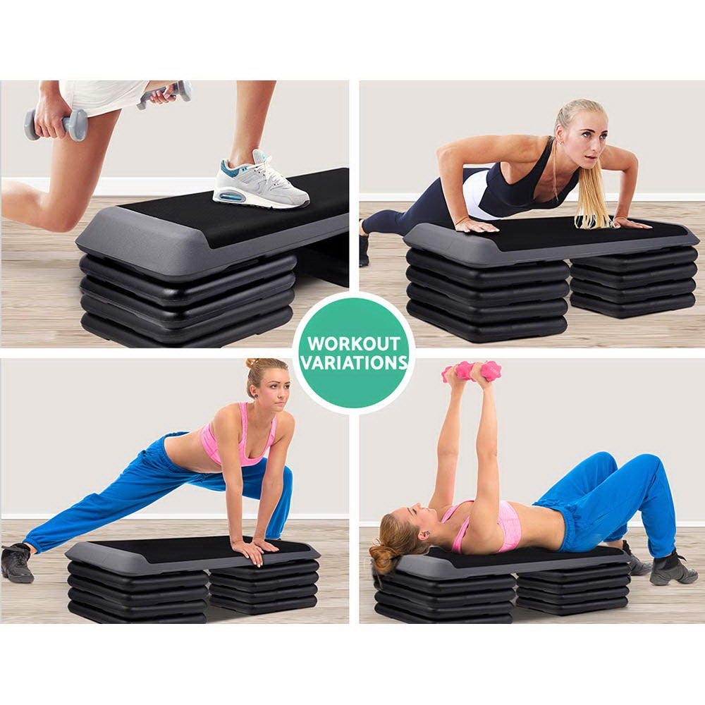 Everfit Set of 4 Aerobic Step Risers Exercise Stepper Workout Gym Fitness Bench Platform - The Fight Club