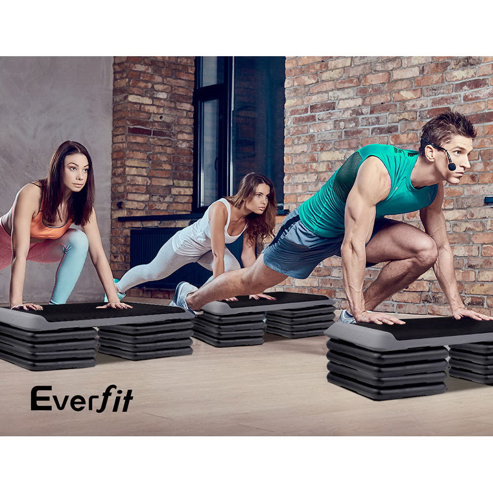 Everfit Set of 4 Aerobic Step Risers Exercise Stepper Workout Gym Fitness Bench Platform - The Fight Club