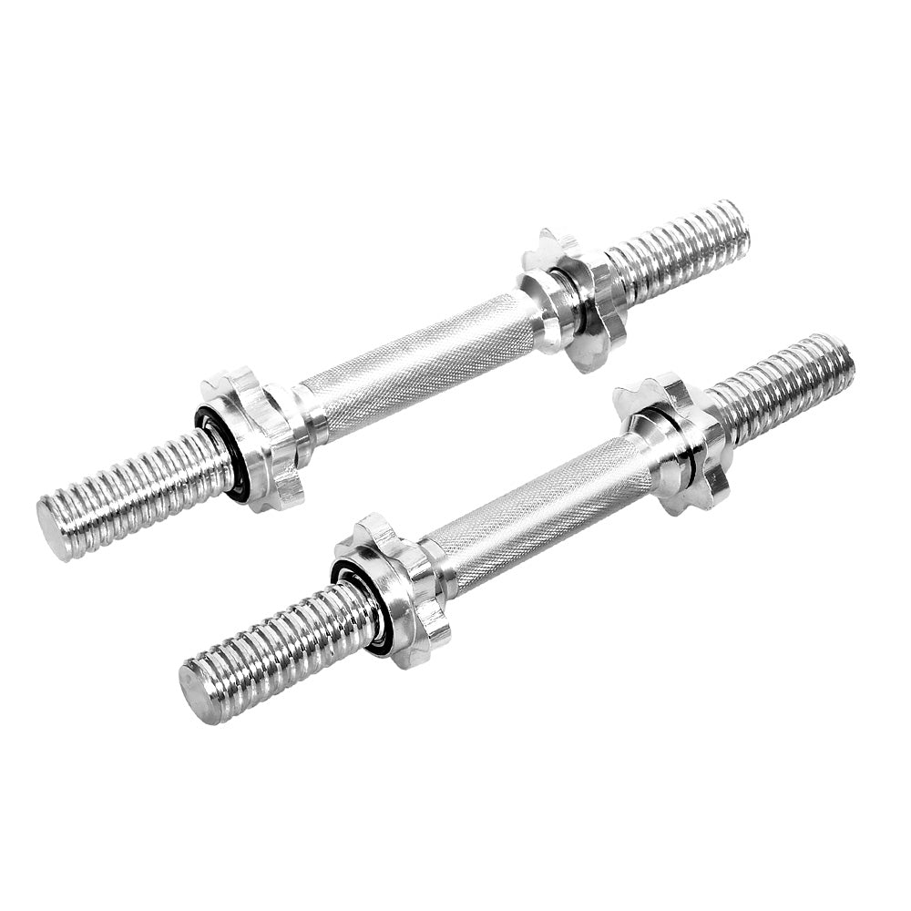 45cm Dumbbell Bar Solid Steel Pair Gym Home Exercise Fitness 150KG Capacity - The Fight Club