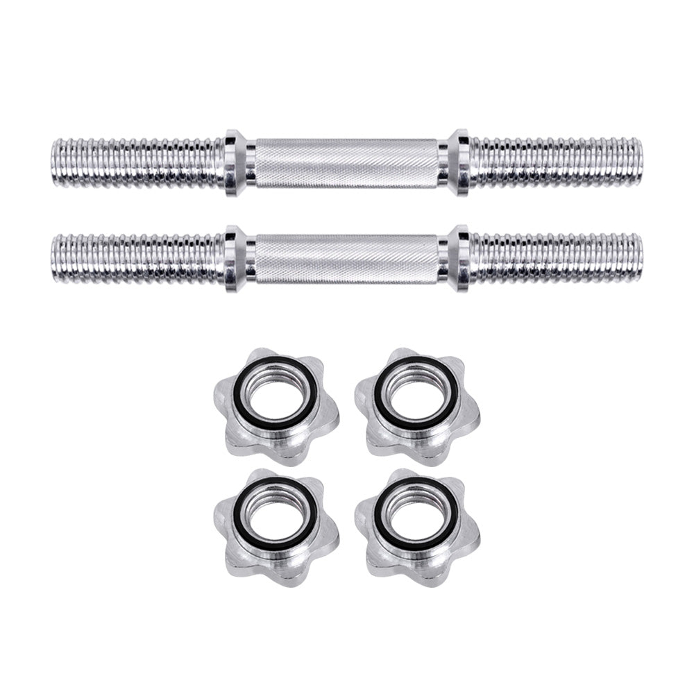 45cm Dumbbell Bar Solid Steel Pair Gym Home Exercise Fitness 150KG Capacity - The Fight Club