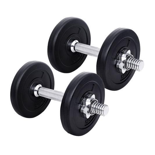 10KG Dumbbells Dumbbell Set Weight Training Plates Home Gym Fitness Exercise - The Fight Club