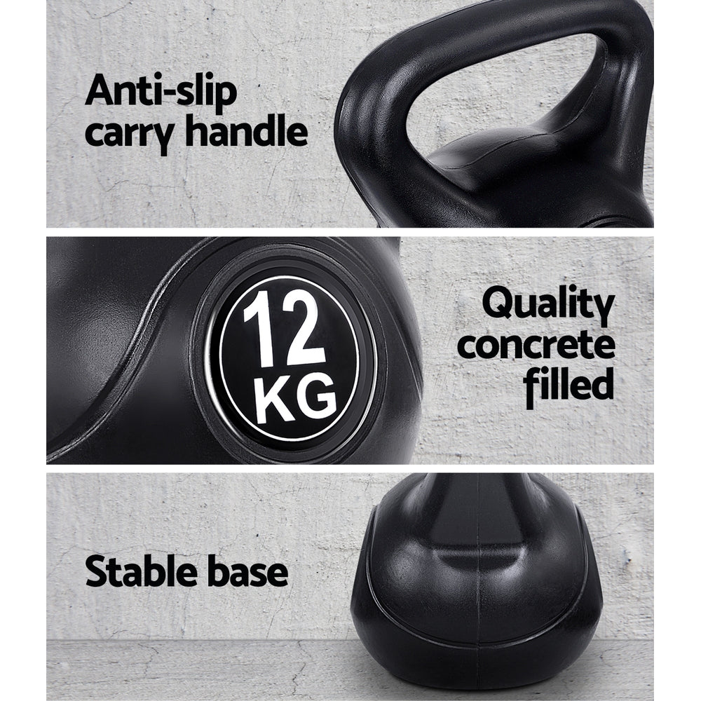 12kg Kettlebell Kettlebells Kettle Bell Bells Kit Weight Fitness Exercise - The Fight Club