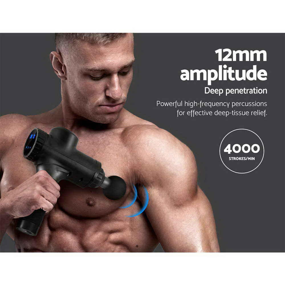 Massage Gun Electric Massager Vibration 6 Heads Muscle Therapy Percussion Tissue - The Fight Club