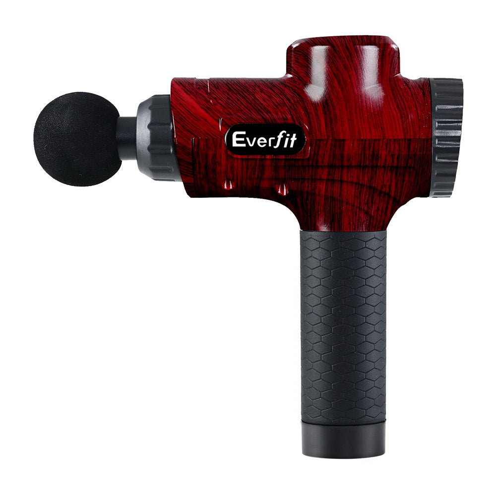 Everfit Massage Gun 6 Heads Electric Massager LCD Vibration Percussion Relief - The Fight Club