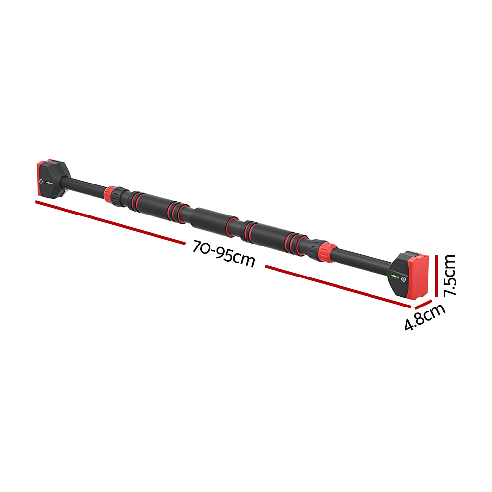 Everfit Adjustable Doorway Pull-Up Bar 70CM-95CM Chin-Up Bar with Level Meter - The Fight Club