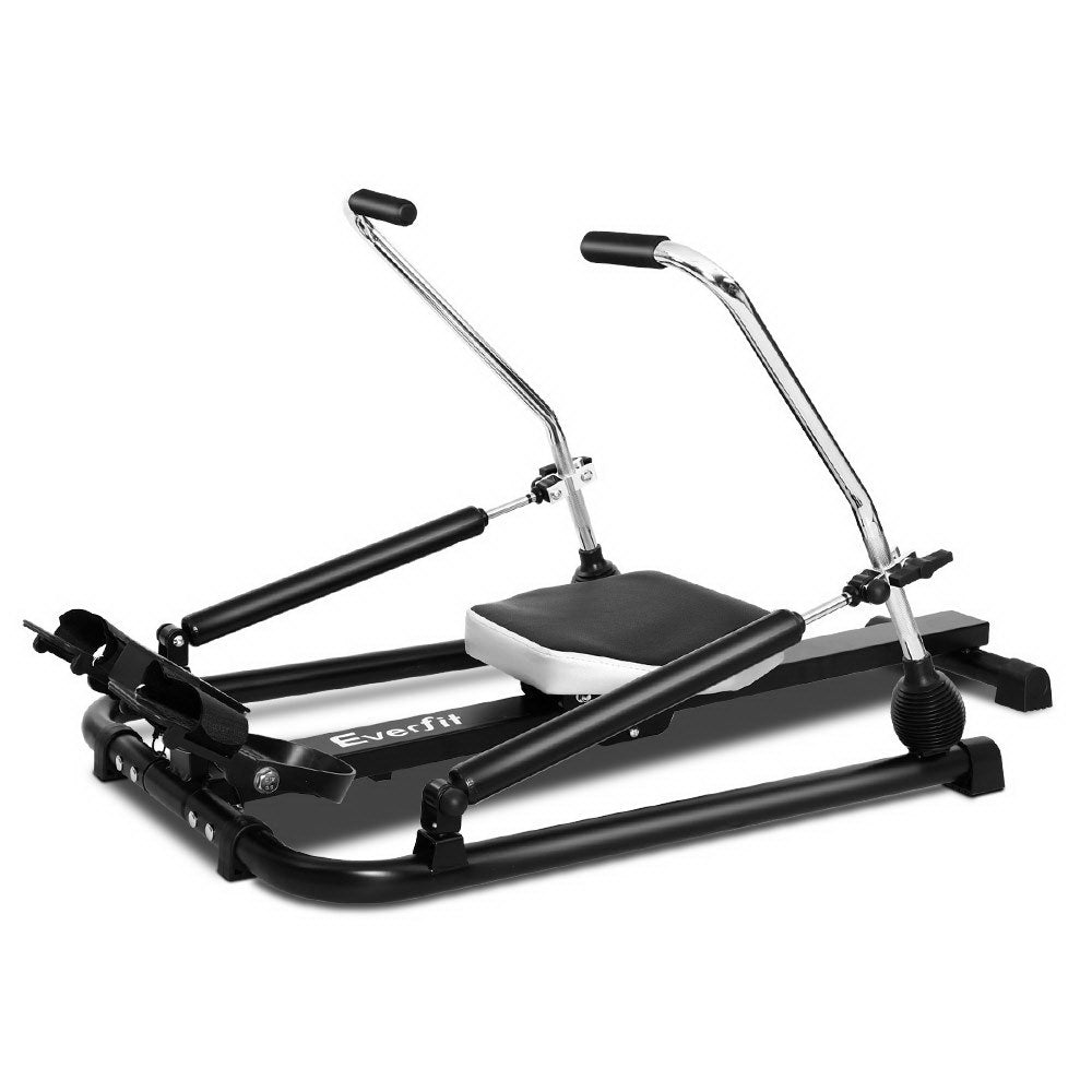 Everfit Rowing Exercise Machine Rower Hydraulic Resistance Fitness Gym Cardio - The Fight Club