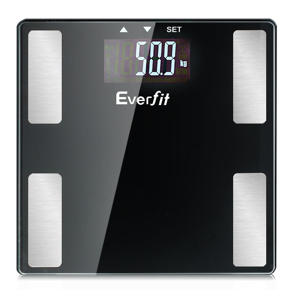 Everfit Bathroom Scales Digital Body Fat Scale 180KG Electronic Monitor BMI CAL - The Fight Club