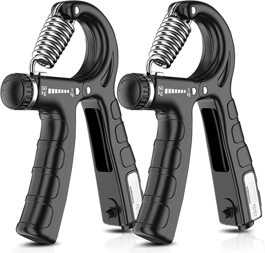 2 Pack Adjustable Hand Grip Strengthener for Hand Grip Strength and Wrist Rehabilitation (Resistance 5-60 kg) - The Fight Club