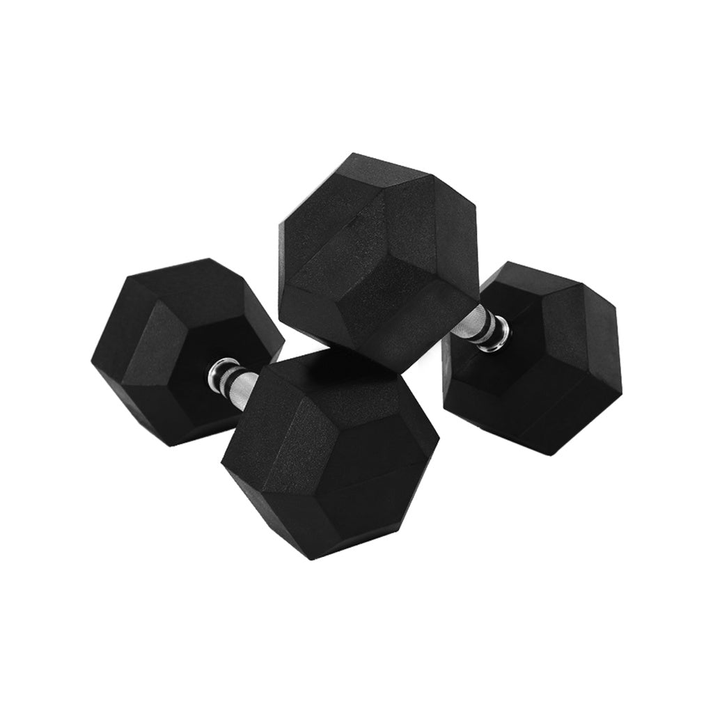 VERPEAK Rubber Hex Dumbbells (5KG x 2) - The Fight Club