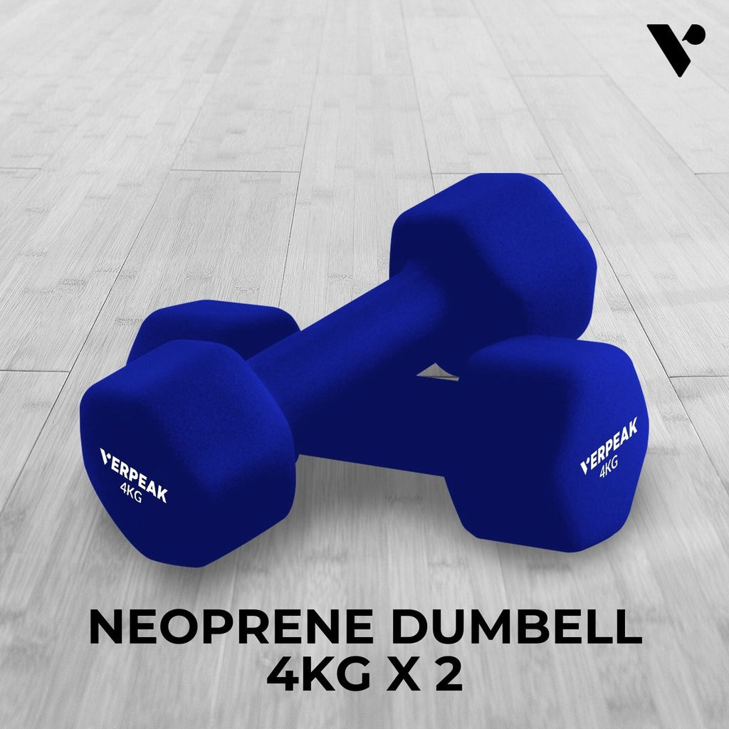 Verpeak Neoprene Dumbbell 4kg x 2 Blue VP-DB-137-AC - The Fight Club