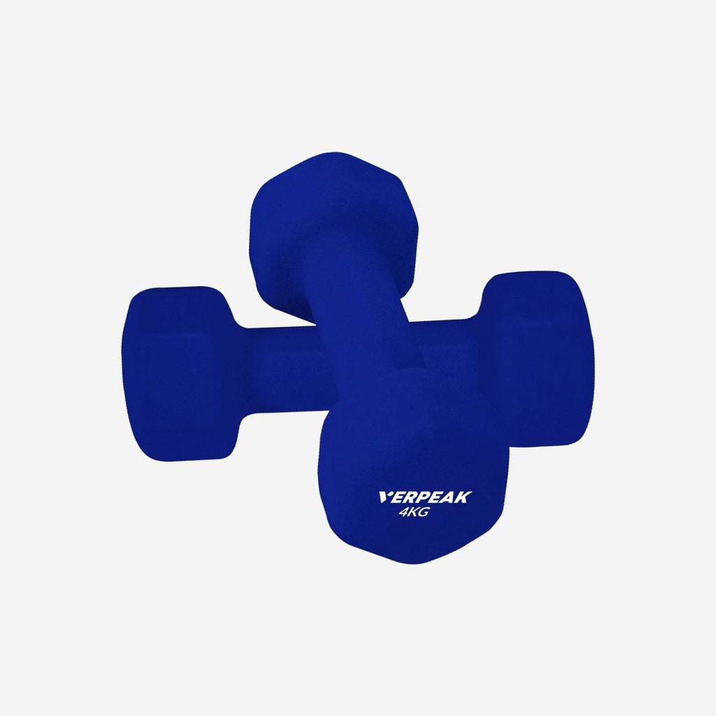 Verpeak Neoprene Dumbbell 4kg x 2 Blue VP-DB-137-AC - The Fight Club