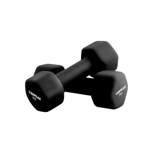 Verpeak Neoprene Dumbbell 5kg x 2 Black VP-DB-138-AC - The Fight Club