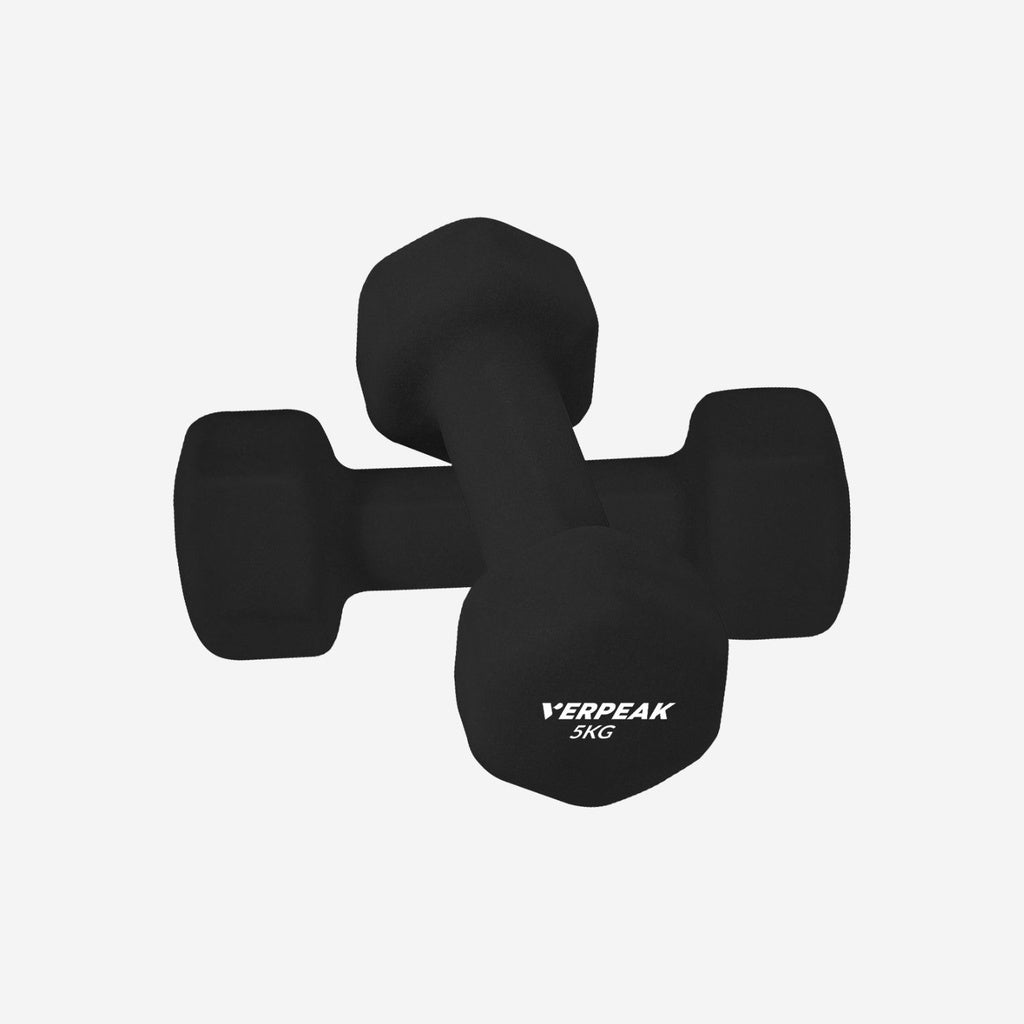 Verpeak Neoprene Dumbbell 5kg x 2 Black VP-DB-138-AC - The Fight Club