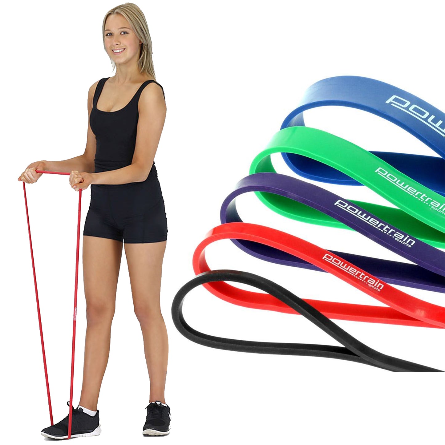 Powertrain 5x Home Workout Resistance Bands Gym Exercise - The Fight Club