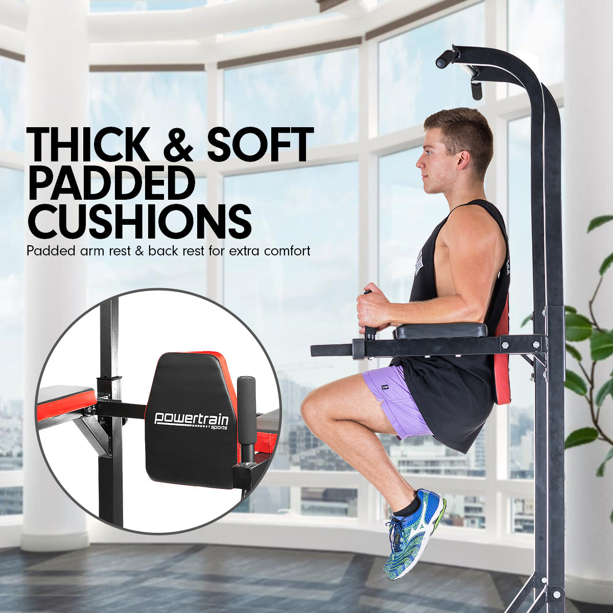 Powertrain Multi Station For Chin Ups Pull Ups And Dips - The Fight Club