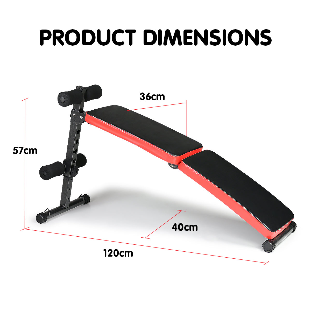 Powertrain Inclined Sit up bench with Resistance bands - The Fight Club