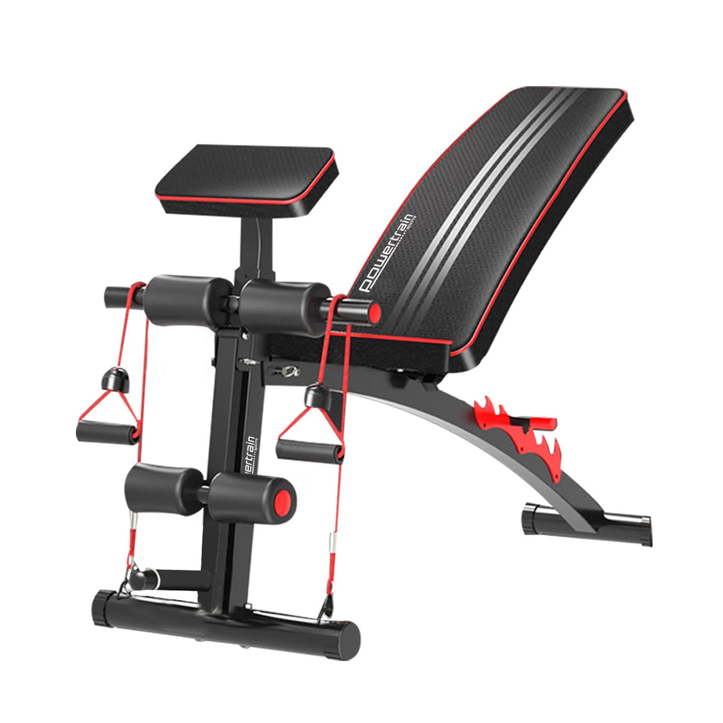 Powertrain Adjustable FID Home Gym Bench with Preacher Curl Pad - The Fight Club