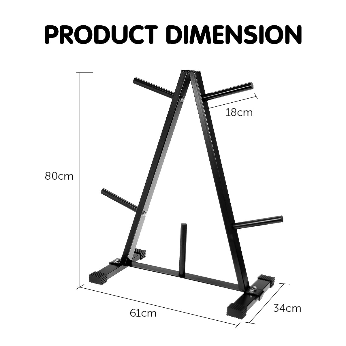 Powertrain Weight Plates Storage Home Gym Rack - The Fight Club