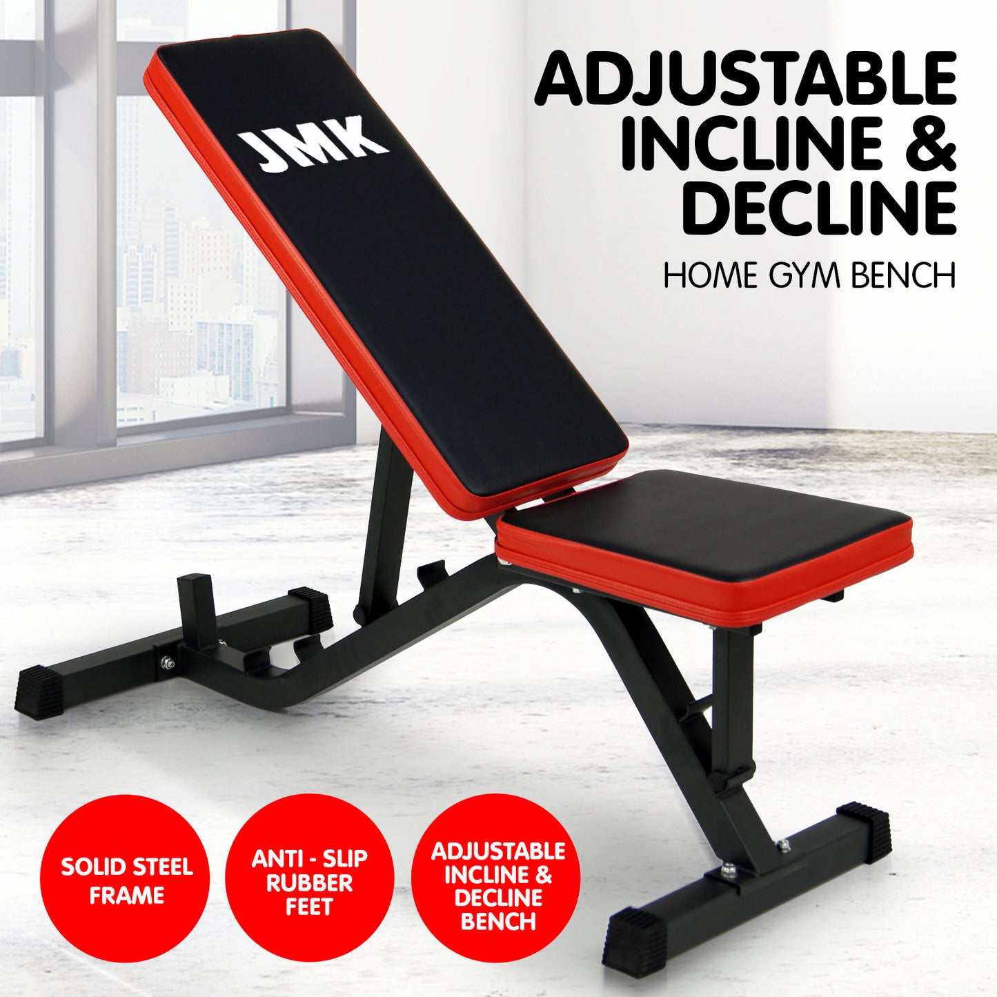 Powertrain Adjustable Incline Decline Home Gym Bench - The Fight Club