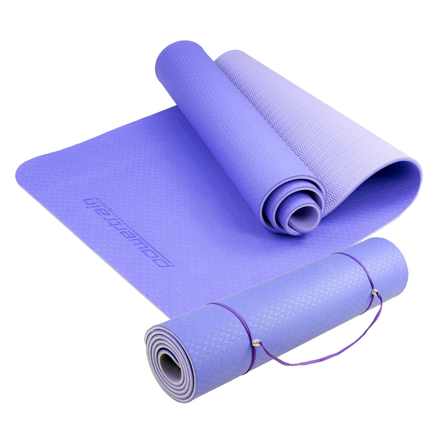 Powertrain Eco-Friendly TPE Pilates Exercise Yoga Mat 8mm - Light Purple - The Fight Club