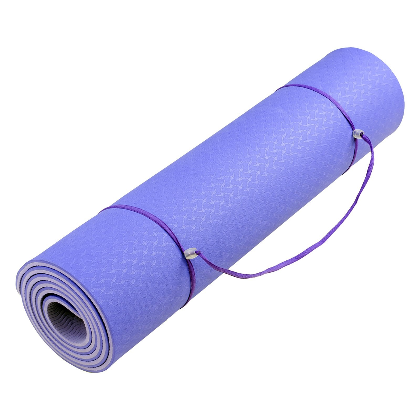 Powertrain Eco-Friendly TPE Pilates Exercise Yoga Mat 8mm - Light Purple - The Fight Club