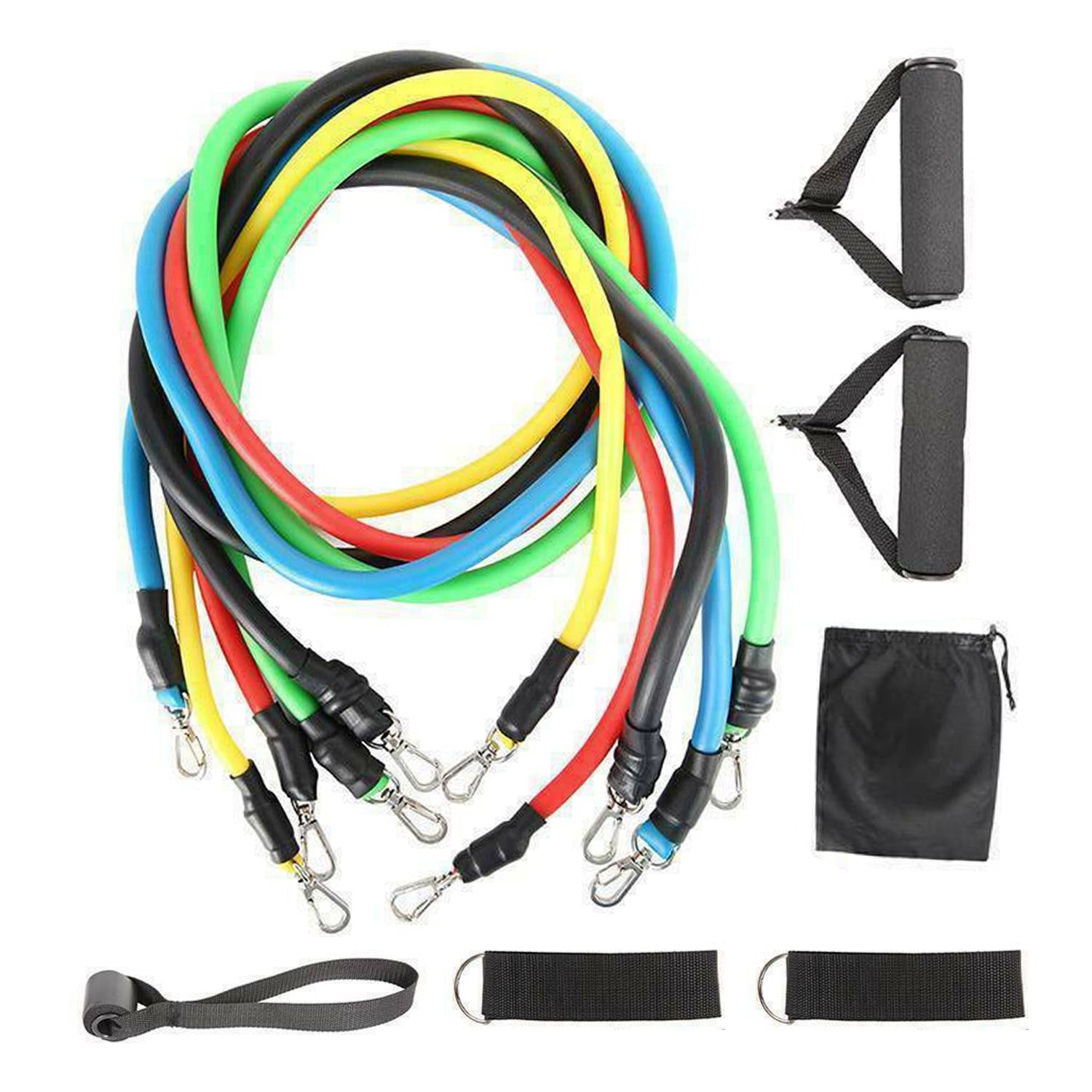 11Pcs/Set Pull Rope Belt Elastic Home Gym Fitness Exercise Resistance Band - The Fight Club