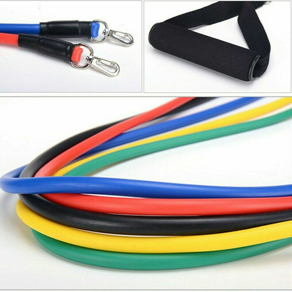 11Pcs/Set Pull Rope Belt Elastic Home Gym Fitness Exercise Resistance Band - The Fight Club