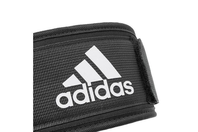 Adidas Weight Lifting Belt Back Support Gym Training Body Building Small - Black - The Fight Club