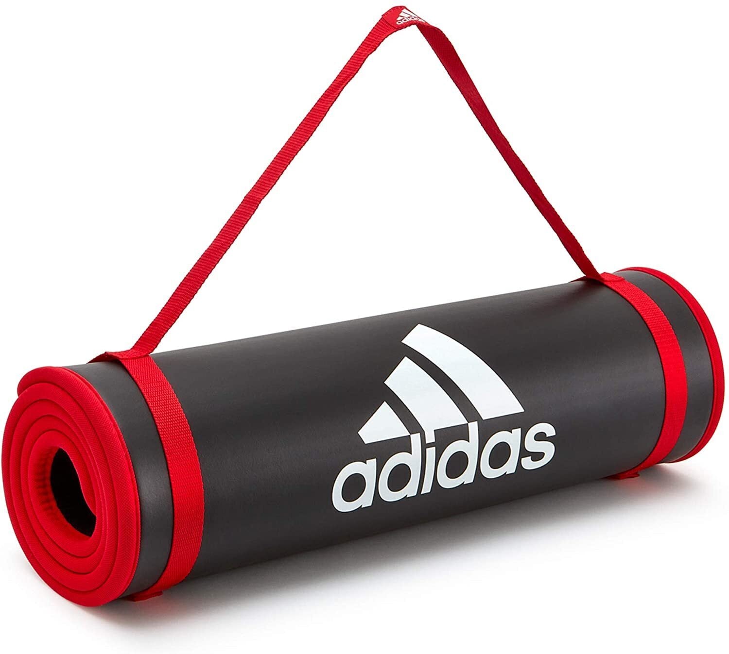 Adidas Training 10mm Exercise Floor Mat Gym Thick Yoga Fitness Judo Pilates - Black/Red - The Fight Club