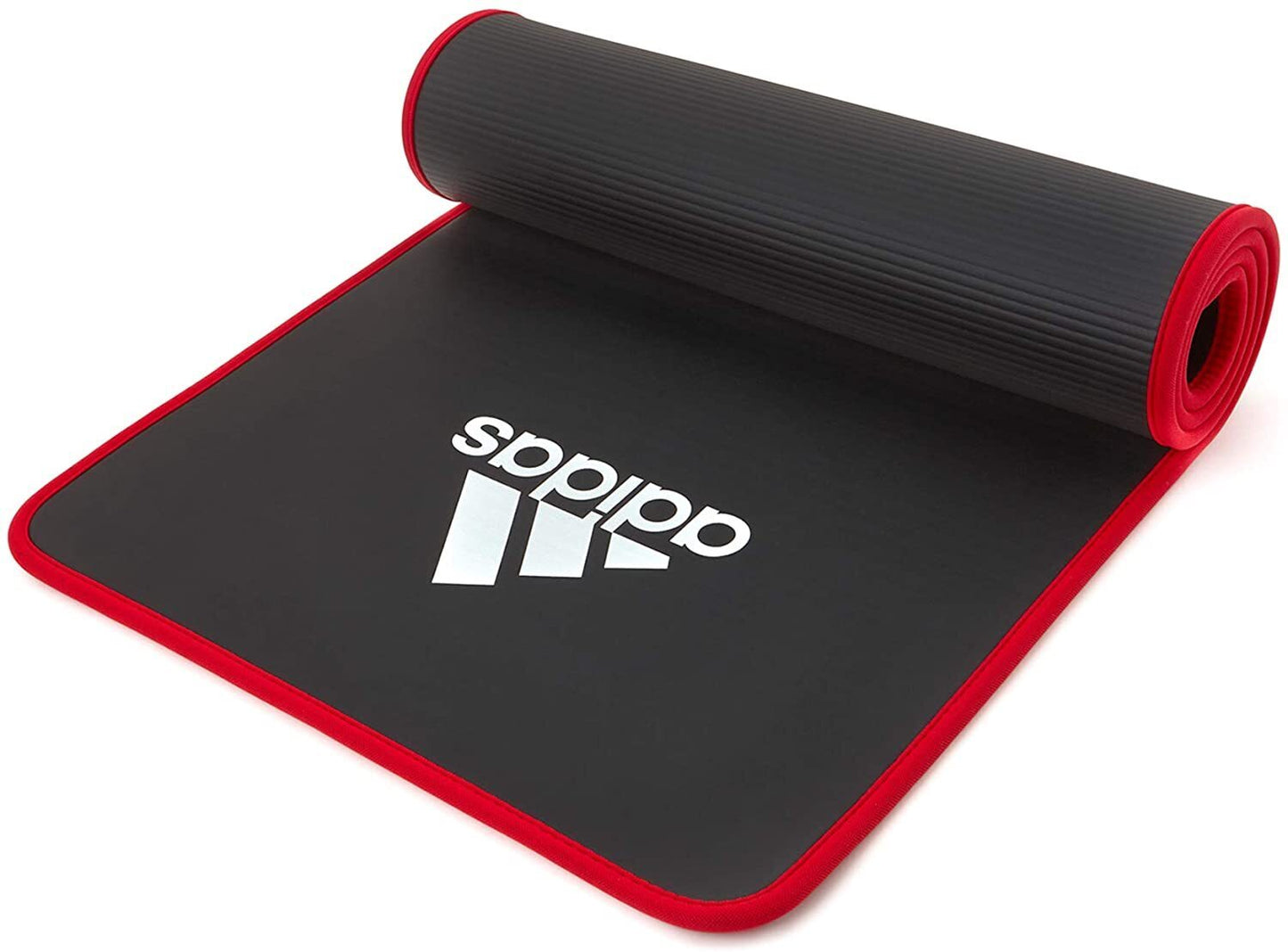 Adidas Training 10mm Exercise Floor Mat Gym Thick Yoga Fitness Judo Pilates - Black/Red - The Fight Club