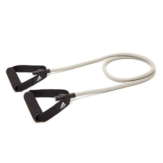 Adidas Resistance Tube Level 2 Band Elastic Yoga Fitness Gym Strap - Grey/Black - The Fight Club