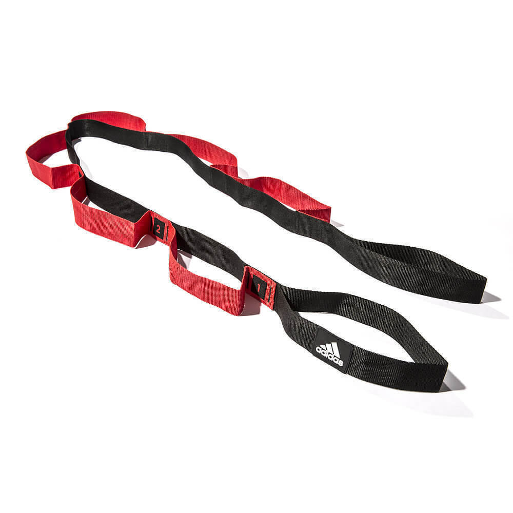 Adidas Stretch Assist Band Looped Warm Up Warmup Pre-Workout - Red/Black - The Fight Club